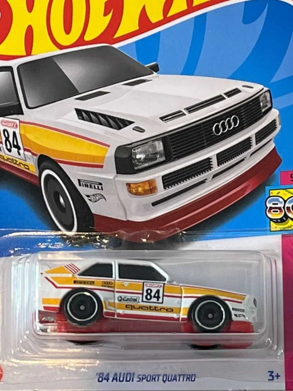 Hot Wheels '84 Audi Sport Quattro HW The 80s 50/250 9/10 White NOC